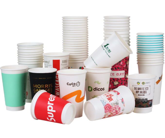 Disposable Milk Tea And Coffee Cups With Lid Customized Thickened Cool Drinks Cup Take-Out Catering Kraft Paper Cup