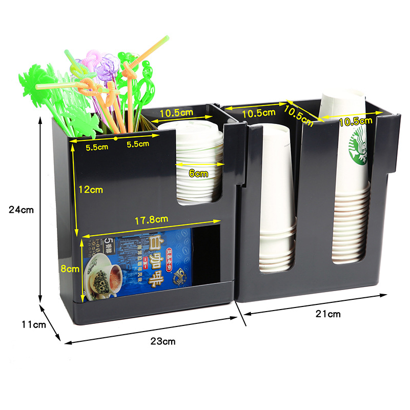 Milk Tea and Coffee Chain Store Acrylic Paper Cup Holder Cup Lid Storage Rack Disposable Cup Puller Combination Cup Holder