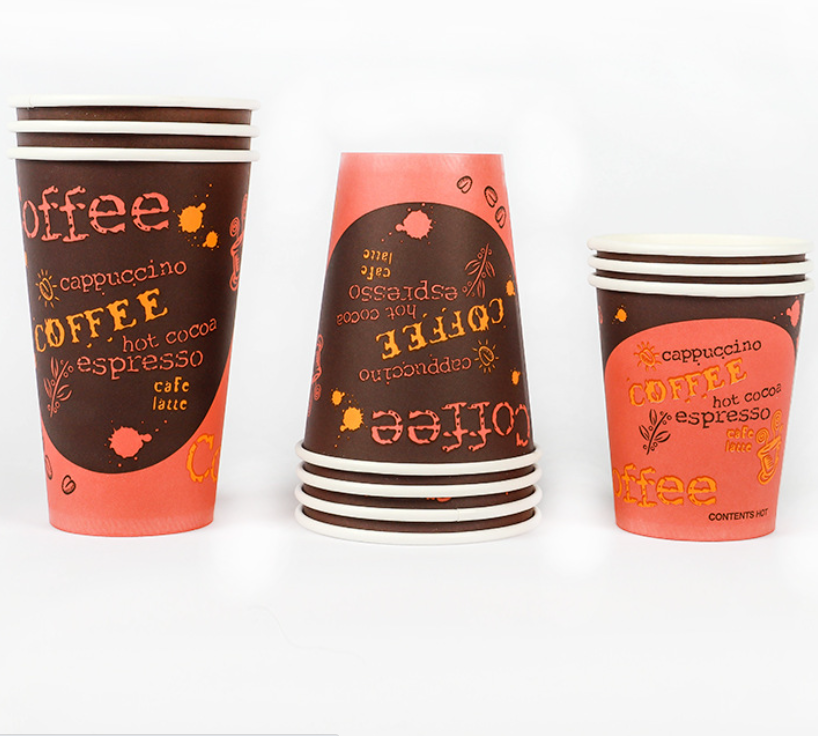Wholesale Paper Cup Disposable Paper Cup Coffee Cup Hot Drink Milky Tea Cup Milk with Lid Single-Layer Paper Cups
