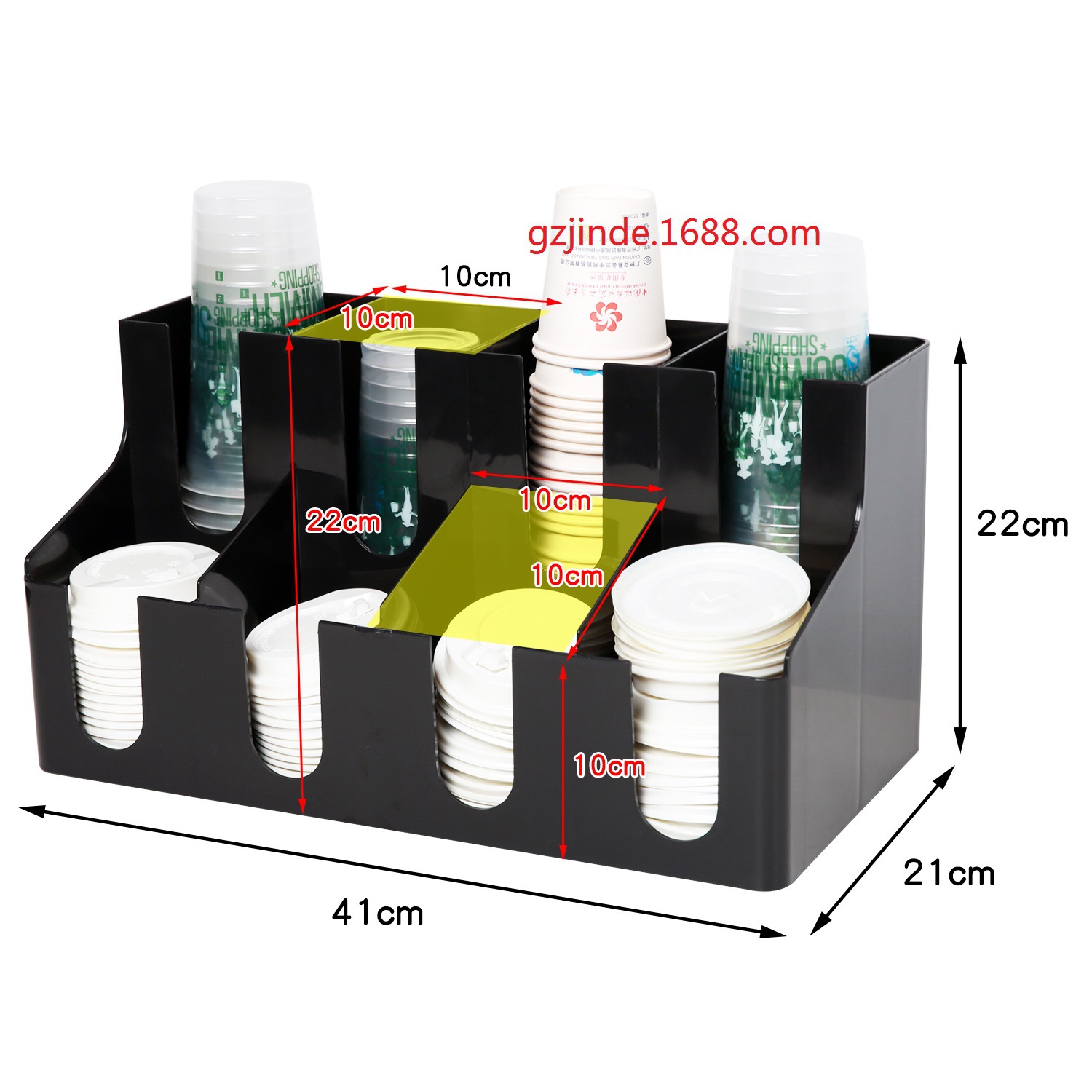 Paper Cup Holder Cup Puller Disposable Coffee Cup Holder Milk Tea Shop Supplies Storage Shelf Cup Dispenser Cup Lid Straw Box