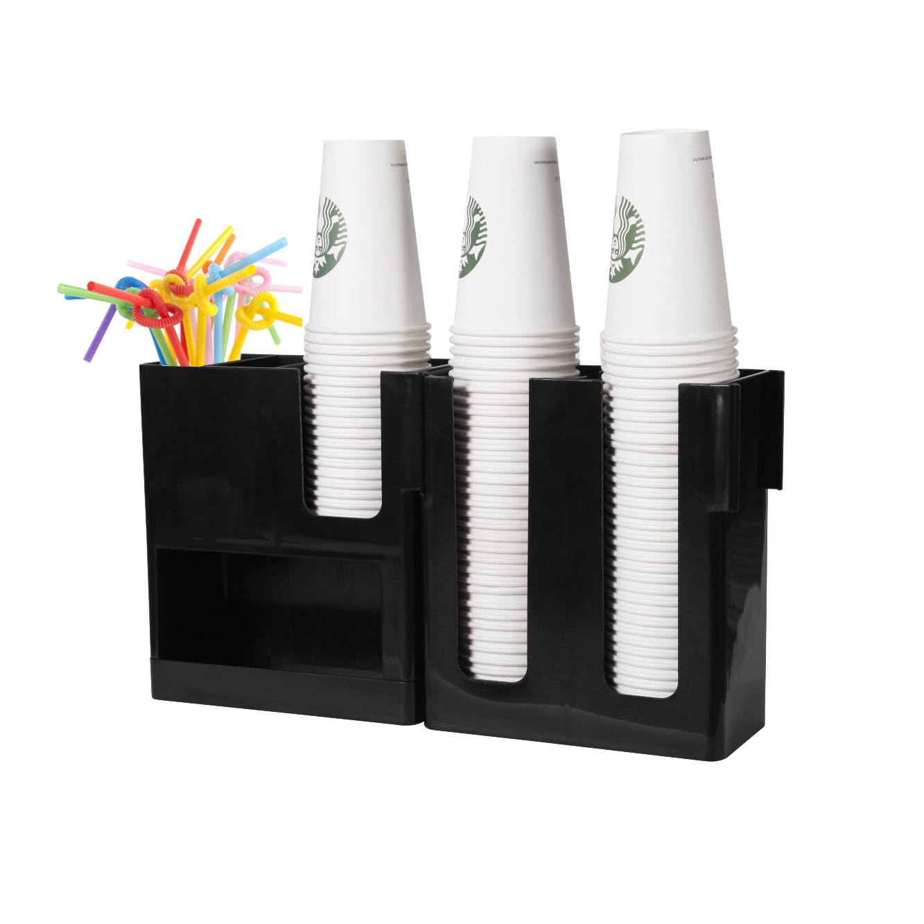 Paper Cup Holder Cup Puller Disposable Coffee Cup Holder Milk Tea Shop Supplies Storage Shelf Cup Dispenser Cup Lid Straw Box