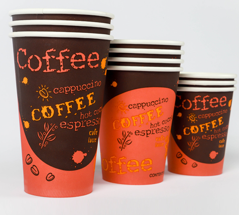 Wholesale Paper Cup Disposable Paper Cup Coffee Cup Hot Drink Milky Tea Cup Milk with Lid Single-Layer Paper Cups