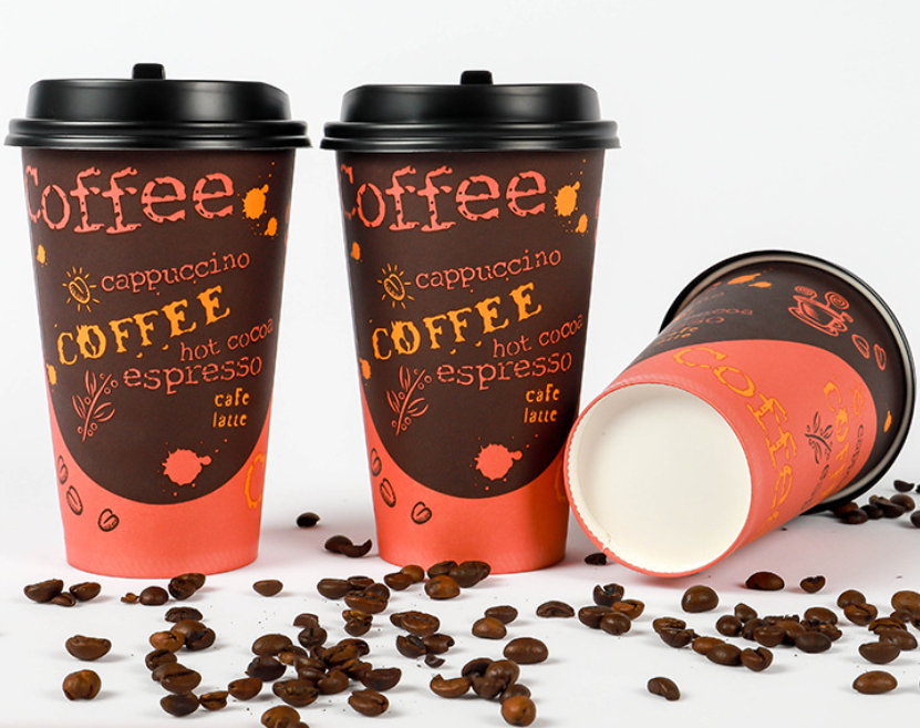 Wholesale Paper Cup Disposable Paper Cup Coffee Cup Hot Drink Milky Tea Cup Milk with Lid Single-Layer Paper Cups