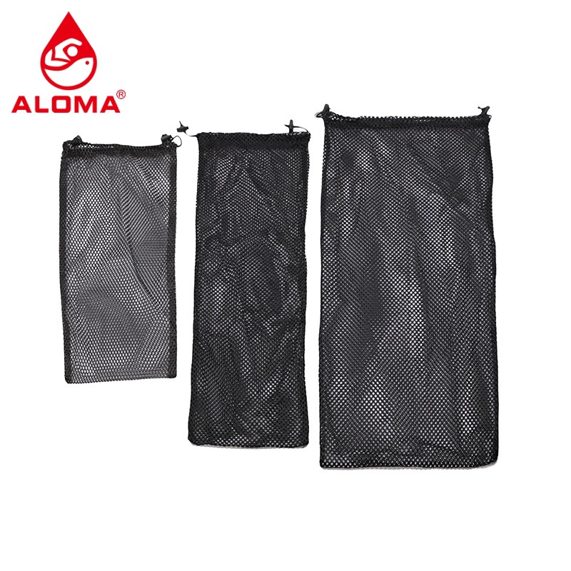 Flippers Matching Packing Bag Flippers Storage Nylon Mesh Bag Portable QuickDrying Mesh Drawstring Drawstring Pocket