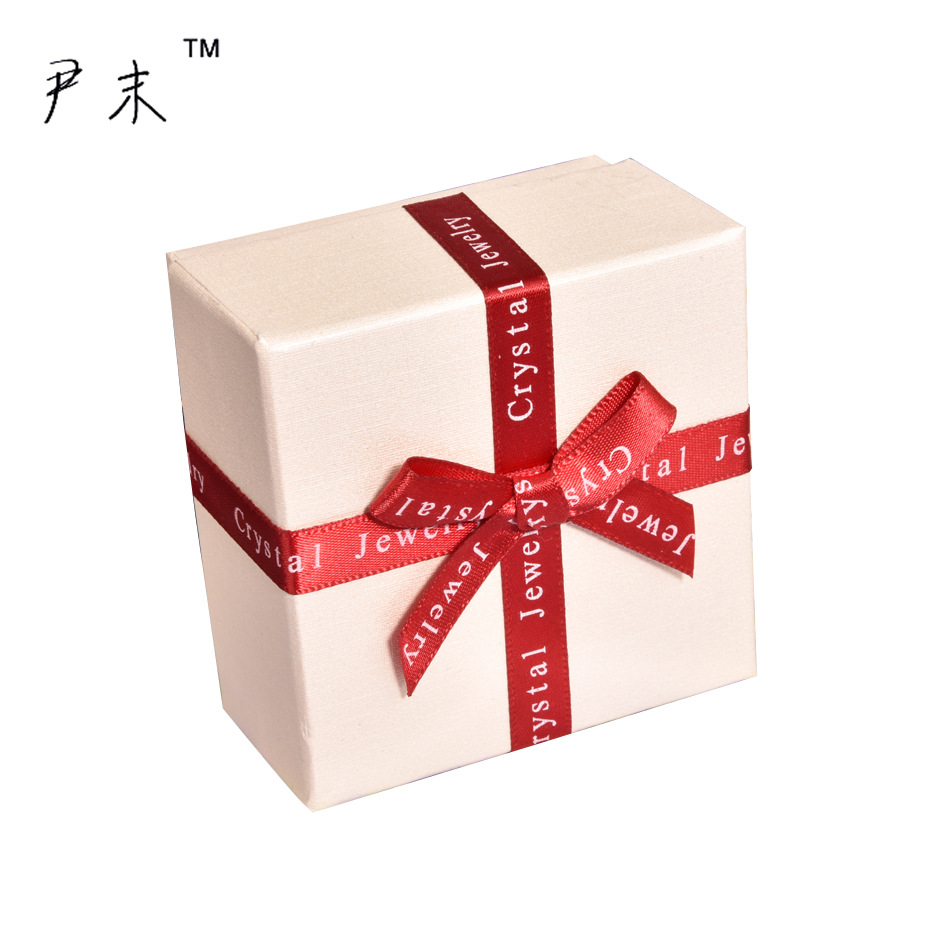 Hot Sale Creative Kraft Paper Ring Box Jewelry Bow Packing Box Heaven and Earth Cover Carton Customized Gift Box Wholesale