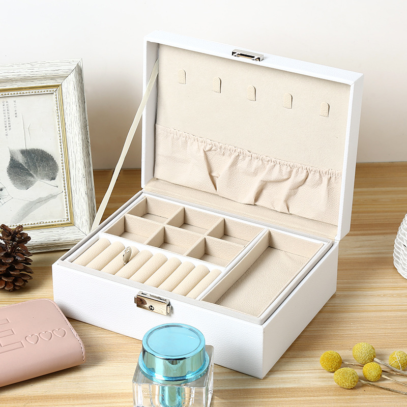 Single Double-Layer Jewelry Storage Box Earrings Earrings Earrings Hand Jewelry Packing Box Classification Packing and Finishing Custom Logo