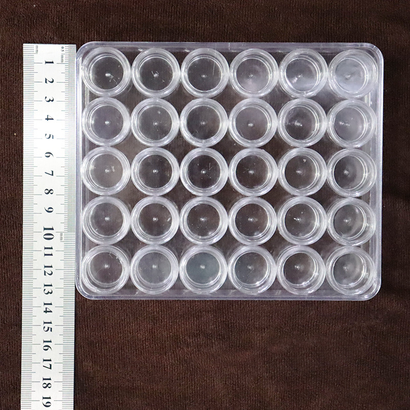 Spot Supply 6G Cylinder Bottle 30 Pack Box Height Transparent Plastic Separately Packed Case Mirror Powder Sequins Packing Box Manufacturer Spot Supply 6G Cylinder Bottle 30 Pack Box Height Transparent Plastic Separately Packed Case Mirror Powder Sequins Packing Box Manufacturer