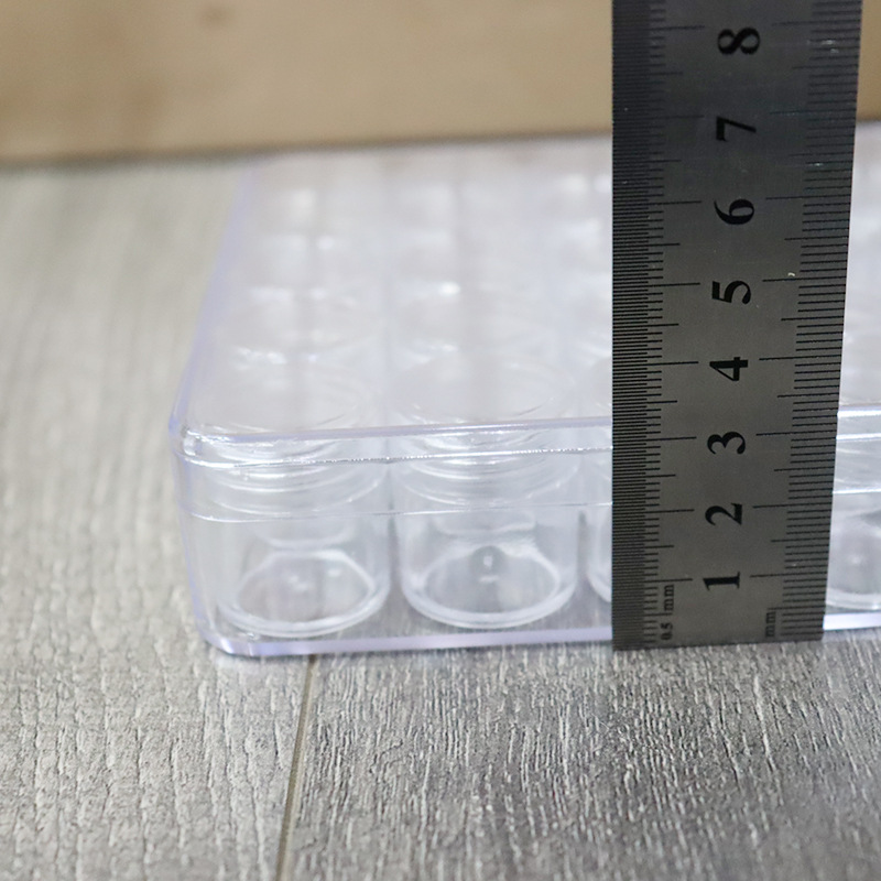 Spot Supply 6G Cylinder Bottle 30 Pack Box Height Transparent Plastic Separately Packed Case Mirror Powder Sequins Packing Box Manufacturer Spot Supply 6G Cylinder Bottle 30 Pack Box Height Transparent Plastic Separately Packed Case Mirror Powder Sequins Packing Box Manufacturer