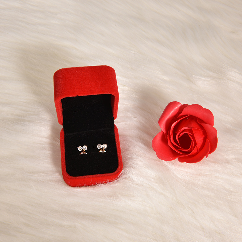 Popular Flannelette Ear Studs and Ring Box Chinese Valentine's Day Necklace Pendant Gift Box Flocking Rounded Packing Box Customized Wholesale Popular Flannelette Ear Studs and Ring Box Chinese Valentine's Day Necklace Pendant Gift Box Flocking Rounded Packing Box Customized Wholesale