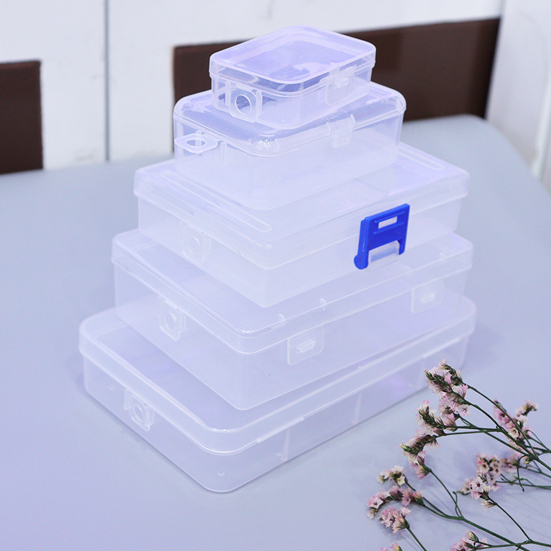 [Small Wholesale] Transparent Plastic Empty Box Mask Sample Box Parts Induction Box Packing Box Tool Box