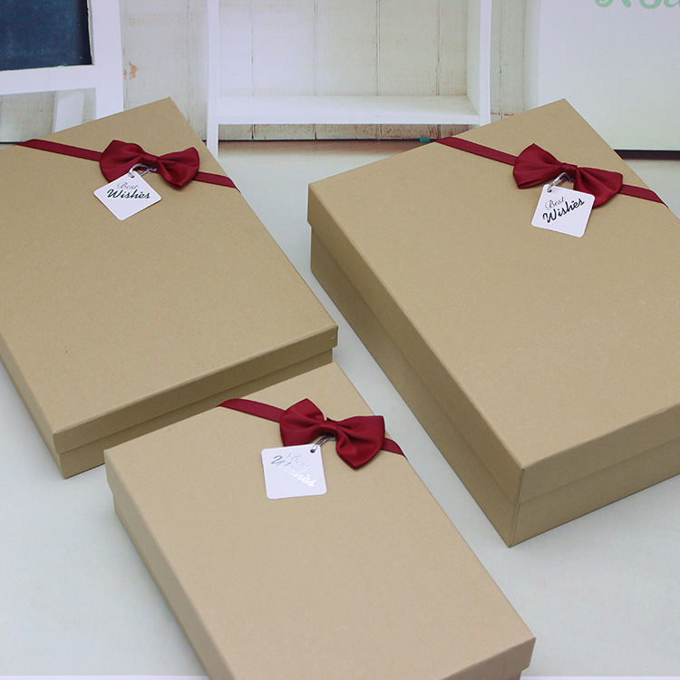Gift Packing Box Simple Korean Style Rectangular Large Gift Box Exquisite Creative Birthday Gift Clothes Packaging
