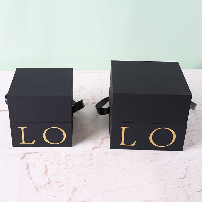 New Portable Box Customized Qixi Flower Gift Box Birthday Gift Packing Box Wedding Companion Gift Box in Stock