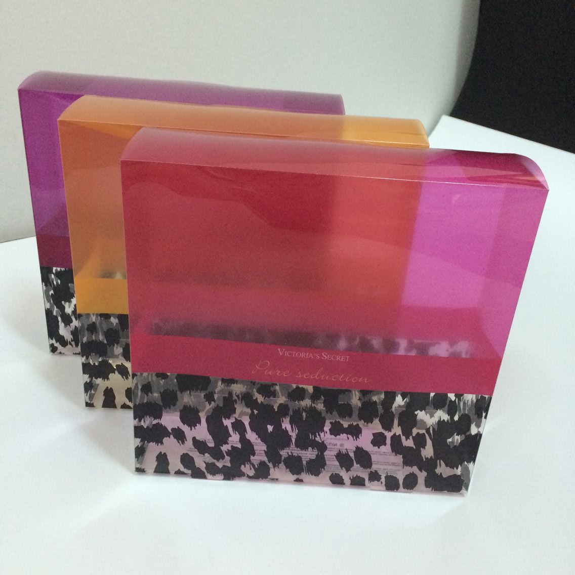 Cosmetic packaging box transparent PVC folding box custom