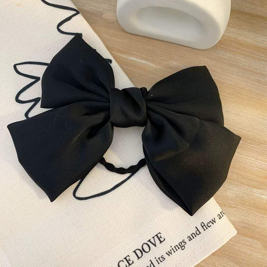 Yu Shuxin Same Style Red Bow Headdress Lolita Japanese Barrettes Girl Satin Ribbon Headband