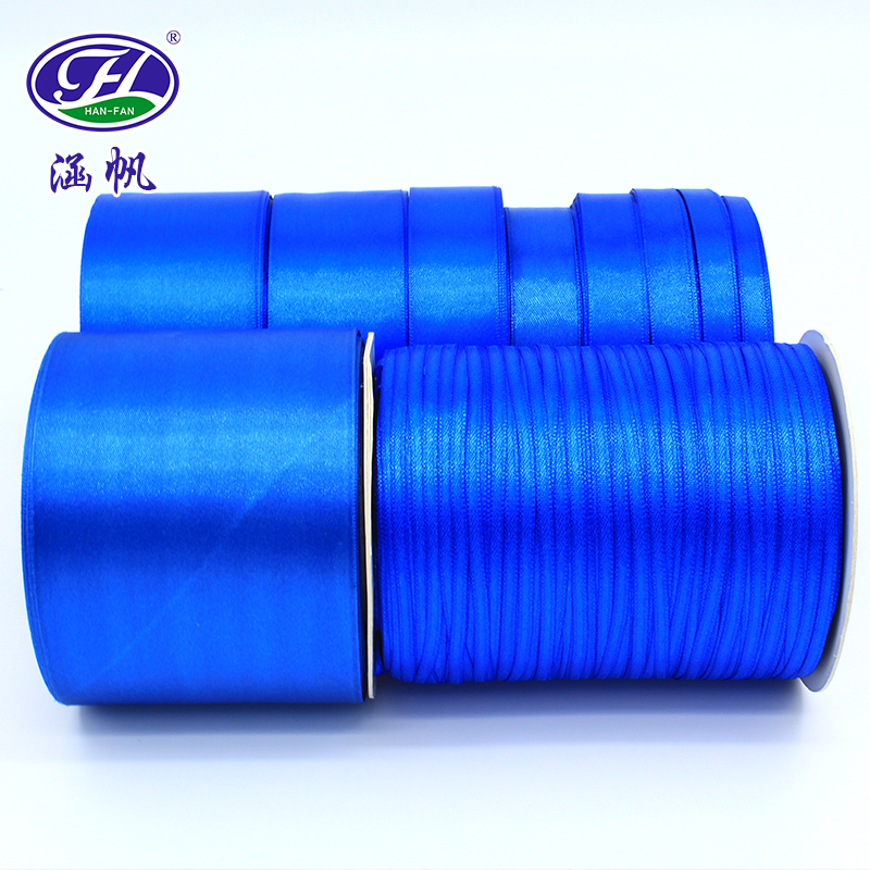 Sapphire Blue  Satin Ribbon Party Car Decorative Ribbons Hair Accessories Ribbons DIY Handmade Materials