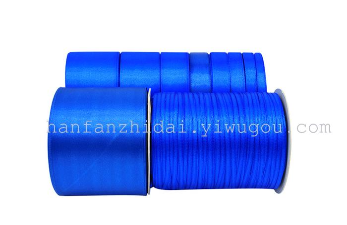 Sapphire Blue  Satin Ribbon Party Car Decorative Ribbons Hair Accessories Ribbons DIY Handmade Materials