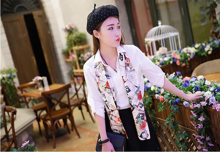 Spring and Autumn Satin Ribbon Long Silk Scarf Small Scarf Women's Long Ornaments Scarf Rectangular Tie Gift Gift