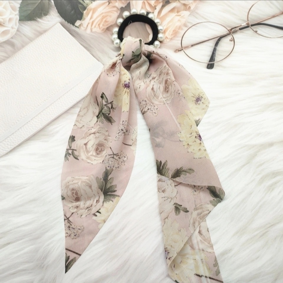 Satin French Ribbon Headdress Pearl Hair Rope Peony Flower Hair Ring Hair Band Ornament Big Flower Hair Accessories Hair Ring Satin French Ribbon Headdress Pearl Hair Rope Peony Flower Hair Ring Hair Band Ornament Big Flower Hair Accessories Hair Ring