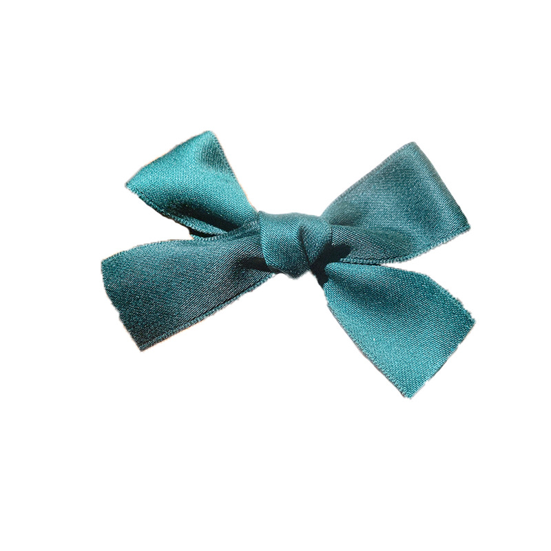 Barrettes Ribbon Hair Ring Soft Girl Double Vintage Satin Bow Hair Rope