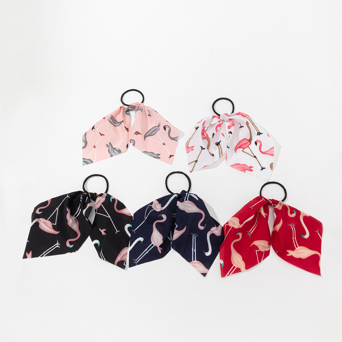 Cross-Border Suit Solid Color Ribbon Women's Fashion Satin Printed Pastoral Style Hair Tie Hair Rope Elastic Ponytail Rubber Band Cross-Border Suit Solid Color Ribbon Women's Fashion Satin Printed Pastoral Style Hair Tie Hair Rope Elastic Ponytail Rubber Band