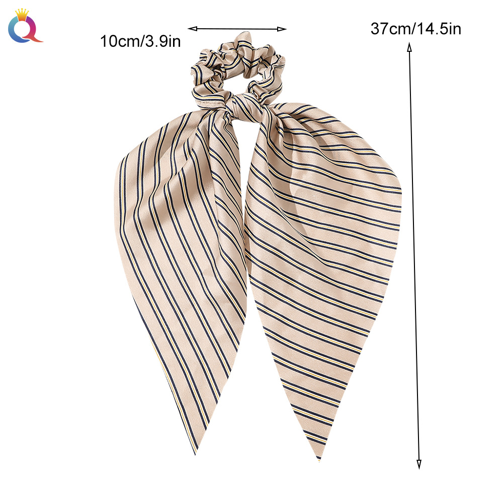 Qiyue European and American New Knot Ribbon Satin Large Intestine Ring Monochrome Silky Square Scarf Hair Ring Women's Ponytail Tie Hair Qiyue European and American New Knot Ribbon Satin Large Intestine Ring Monochrome Silky Square Scarf Hair Ring Women's Ponytail Tie Hair