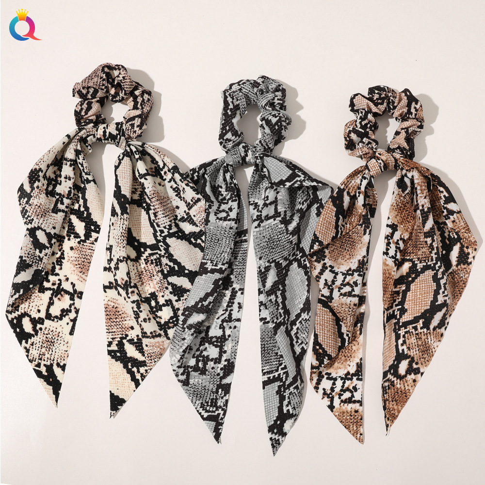 Qiyue European and American New Knot Ribbon Satin Large Intestine Ring Monochrome Silky Square Scarf Hair Ring Women's Ponytail Tie Hair Qiyue European and American New Knot Ribbon Satin Large Intestine Ring Monochrome Silky Square Scarf Hair Ring Women's Ponytail Tie Hair