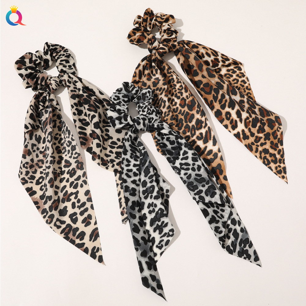 Qiyue European and American New Knot Ribbon Satin Large Intestine Ring Monochrome Silky Square Scarf Hair Ring Women's Ponytail Tie Hair Qiyue European and American New Knot Ribbon Satin Large Intestine Ring Monochrome Silky Square Scarf Hair Ring Women's Ponytail Tie Hair