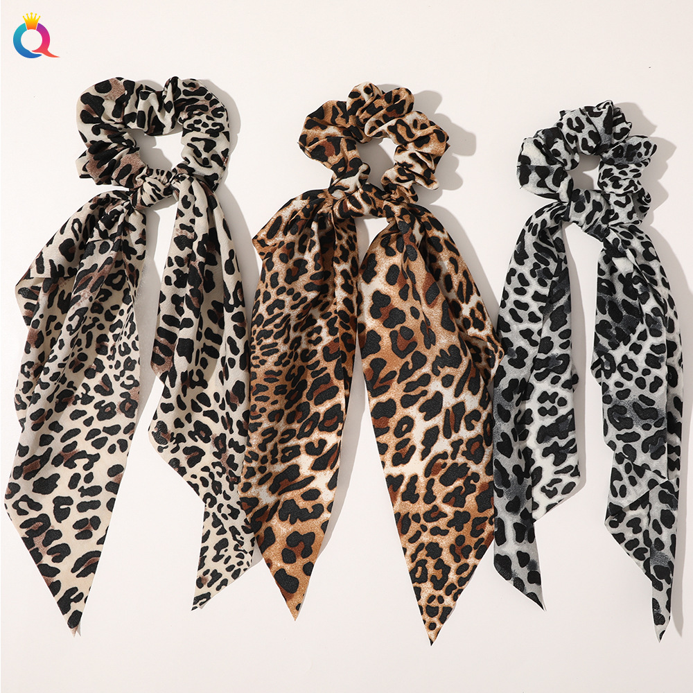 Qiyue European and American New Knot Ribbon Satin Large Intestine Ring Monochrome Silky Square Scarf Hair Ring Women's Ponytail Tie Hair Qiyue European and American New Knot Ribbon Satin Large Intestine Ring Monochrome Silky Square Scarf Hair Ring Women's Ponytail Tie Hair