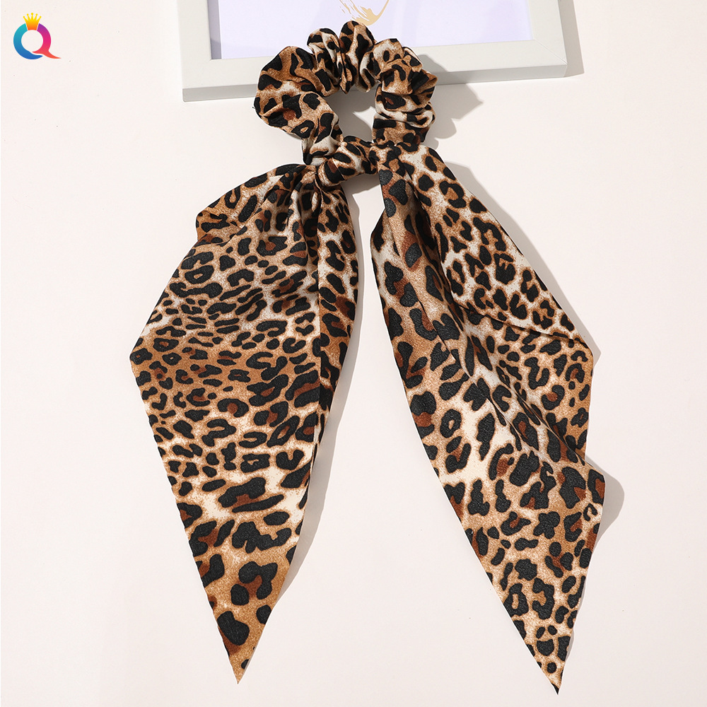 Qiyue European and American New Knot Ribbon Satin Large Intestine Ring Monochrome Silky Square Scarf Hair Ring Women's Ponytail Tie Hair Qiyue European and American New Knot Ribbon Satin Large Intestine Ring Monochrome Silky Square Scarf Hair Ring Women's Ponytail Tie Hair