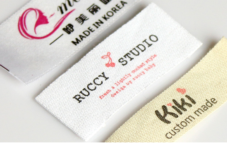 Hot Melt Adhesive Ribbon Label Clothing Collar Lable Customized Mark Satin Cloth Label Clothes Sewn-in Label Can Be Sewed and Hot Free Shipping