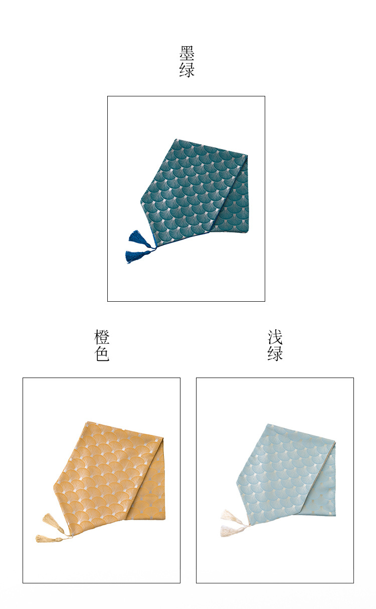New Chinese Style Table Runner Jacquard Ribbon Tassel Satin Jacquard Fabric Peacock Open Screen National Fashion Graphic Tea Mat Factory Direct Supply New Chinese Style Table Runner Jacquard Ribbon Tassel Satin Jacquard Fabric Peacock Open Screen National Fashion Graphic Tea Mat Factory Direct Supply