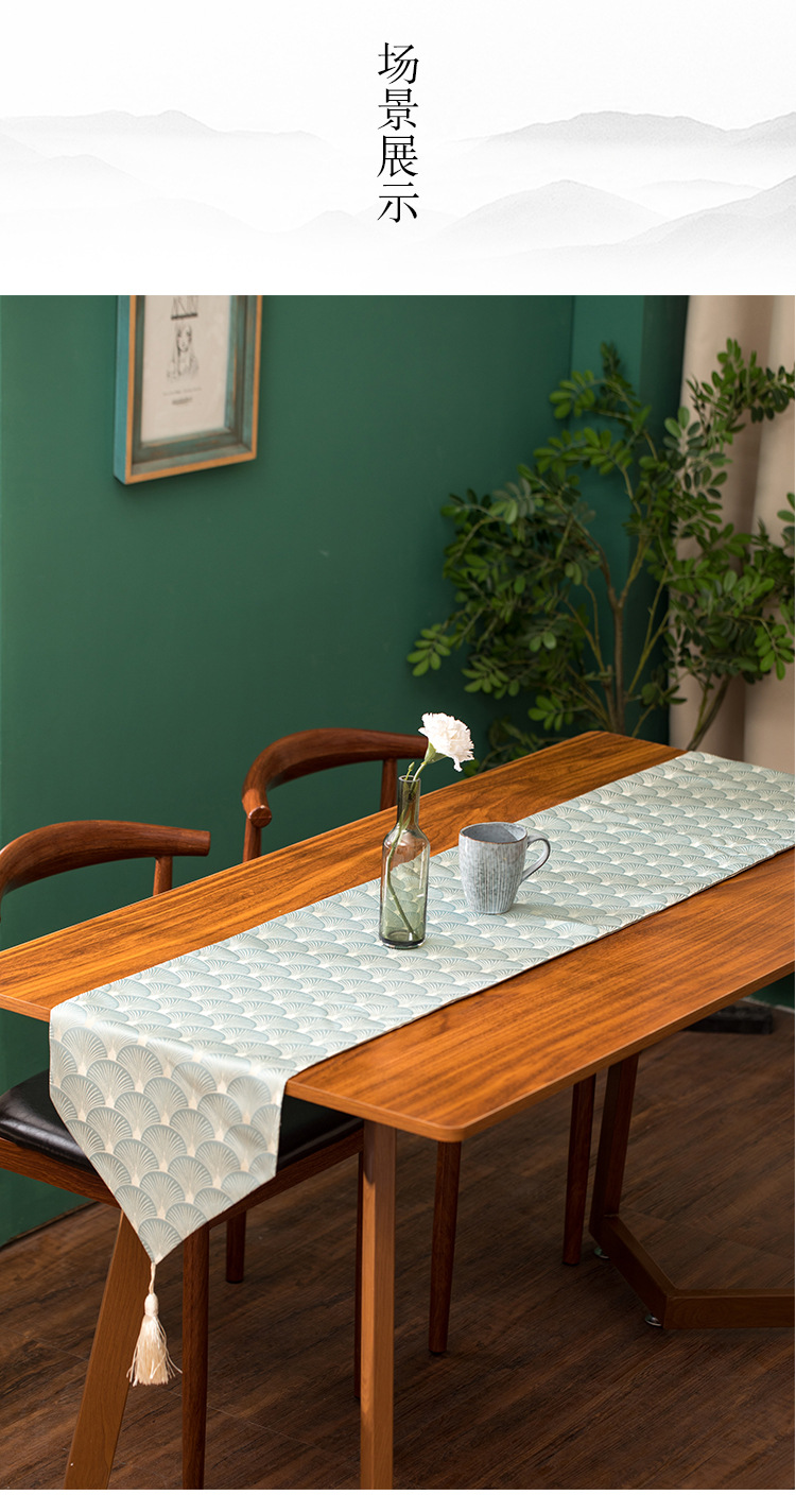 New Chinese Style Table Runner Jacquard Ribbon Tassel Satin Jacquard Fabric Peacock Open Screen National Fashion Graphic Tea Mat Factory Direct Supply New Chinese Style Table Runner Jacquard Ribbon Tassel Satin Jacquard Fabric Peacock Open Screen National Fashion Graphic Tea Mat Factory Direct Supply