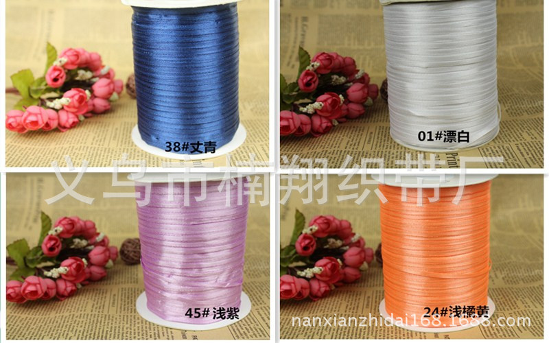 Factory Supply 3mm Double Sided Satin Ribbon Tag Rope Wedding Gift Box Fresh Red Ribbon Bookmark Ribbons Factory Supply 3mm Double Sided Satin Ribbon Tag Rope Wedding Gift Box Fresh Red Ribbon Bookmark Ribbons