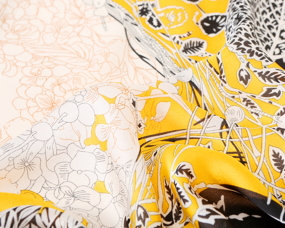 Spring and Summer New Satin Big Fish Begonia Silk Scarf Small Long Thin Narrow Hair Band Female All-Match Scarf Ribbon Belt Skirt Spring and Summer New Satin Big Fish Begonia Silk Scarf Small Long Thin Narrow Hair Band Female All-Match Scarf Ribbon Belt Skirt