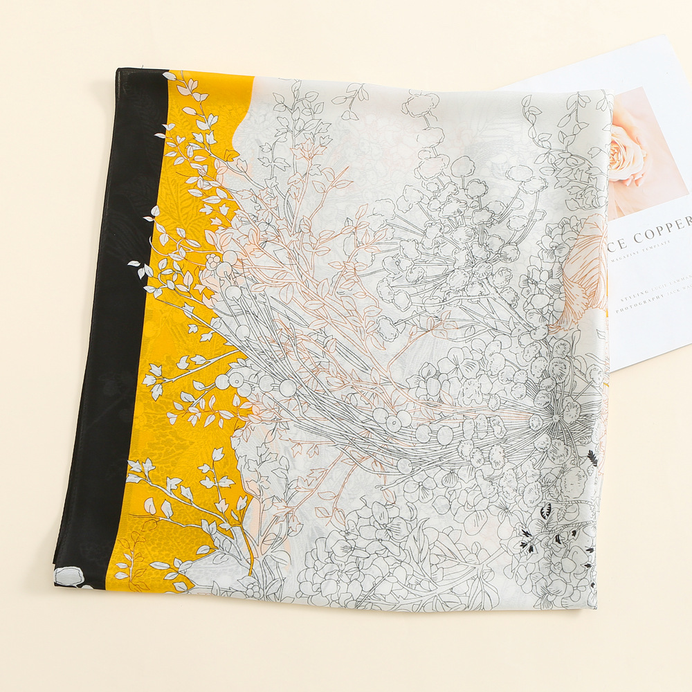 Spring and Summer New Satin Big Fish Begonia Silk Scarf Small Long Thin Narrow Hair Band Female All-Match Scarf Ribbon Belt Skirt Spring and Summer New Satin Big Fish Begonia Silk Scarf Small Long Thin Narrow Hair Band Female All-Match Scarf Ribbon Belt Skirt