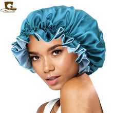 New African Print Satin Ribbon round Cap Tam-O'-Shanter Wrap Scarf Scarf Hat TJM-434B