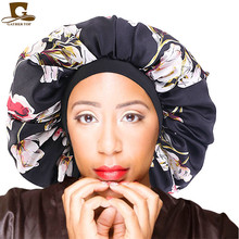 New African Print Satin Ribbon round Cap Tam-O'-Shanter Wrap Scarf Scarf Hat TJM-434B