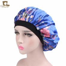New African Print Satin Ribbon round Cap Tam-O'-Shanter Wrap Scarf Scarf Hat TJM-434B