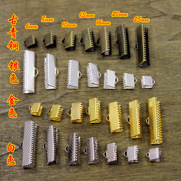 DIY Decorations Material Accessories Horse&#039;s Mouth Clip Horse Mouth Clamp Clip Clasp Satin Ribbon Clip Leather Rope Clip Metal Accessories Batch
