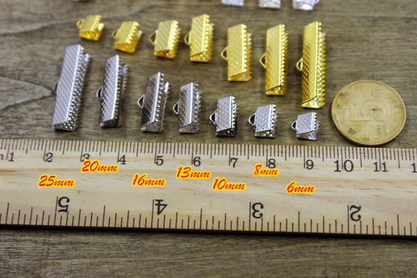 DIY Decorations Material Accessories Horse's Mouth Clip Horse Mouth Clamp Clip Clasp Satin Ribbon Clip Leather Rope Clip Metal Accessories Batch