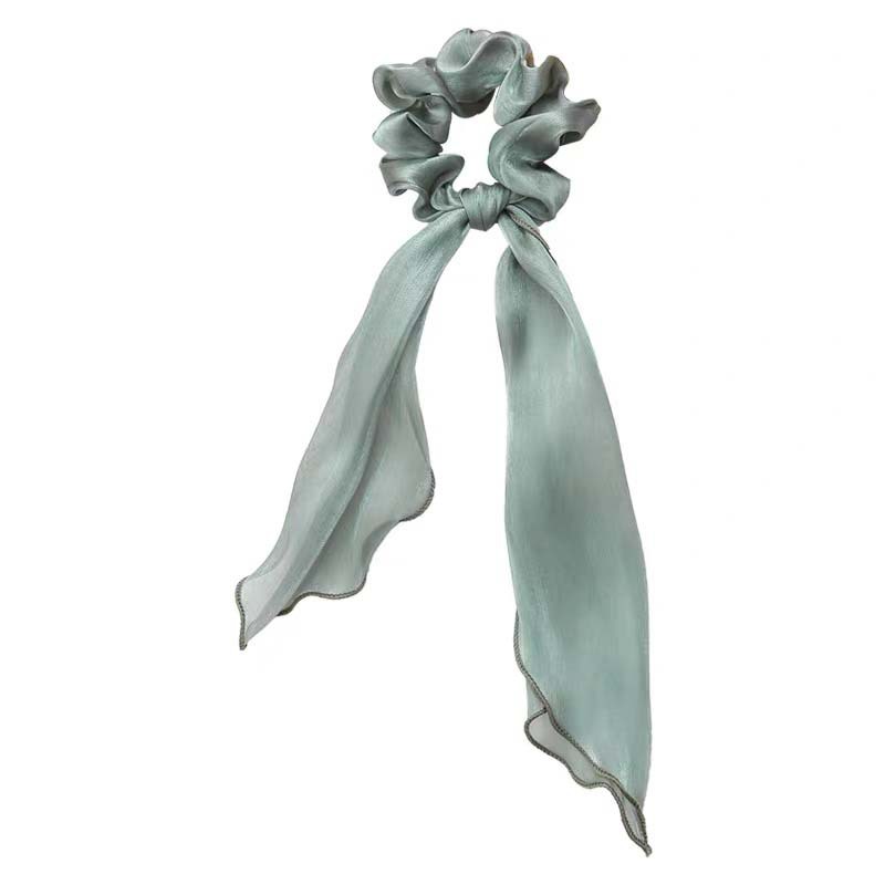 Autumn and Winter New Ribbon Brushed Satin Hair Ring Korean Style Adults&#039; Hair Rope Mori Girl Boutique Silk Large Intestine Ring Hair Accessories