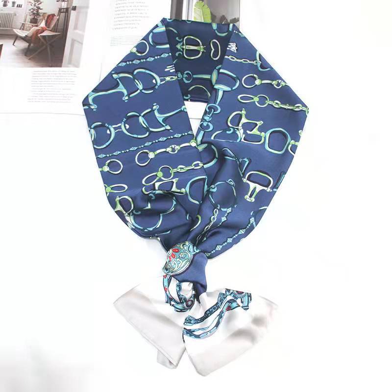 Silk Scarf Thin and Narrow Long Scarf Women&#039;s Ribbon Satin Twill Scarf Tie Bag Spring and Autumn Hair Tie Gift Scarf