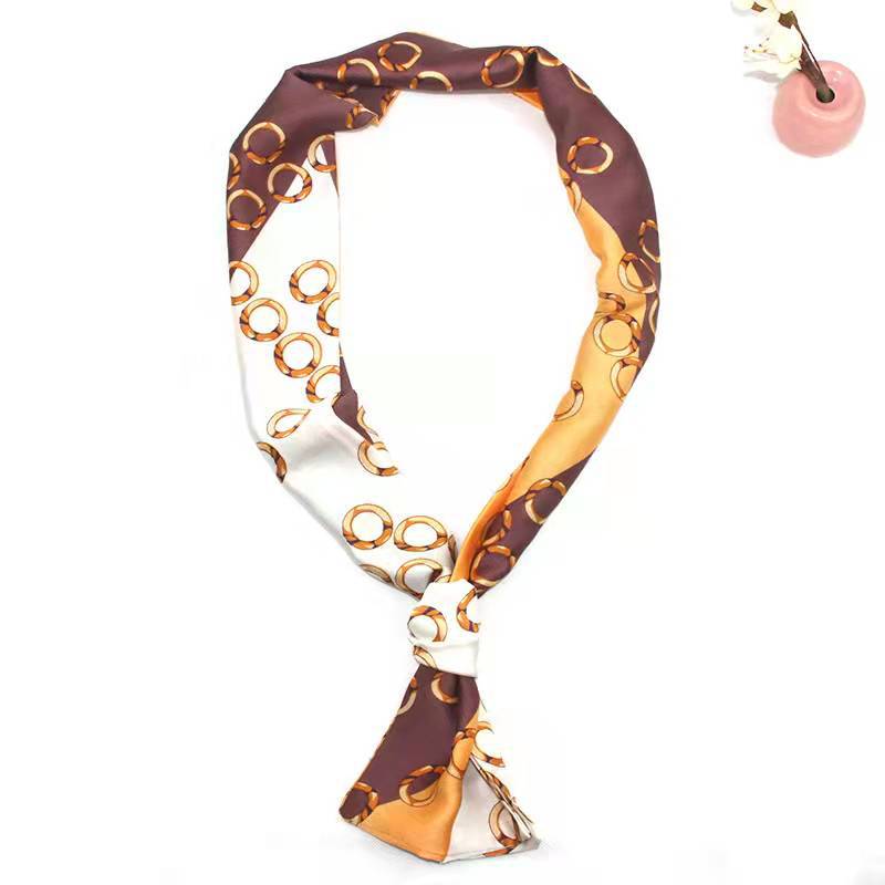 Silk Scarf Thin and Narrow Long Scarf Women&#039;s Ribbon Satin Twill Scarf Tie Bag Spring and Autumn Hair Tie Gift Scarf