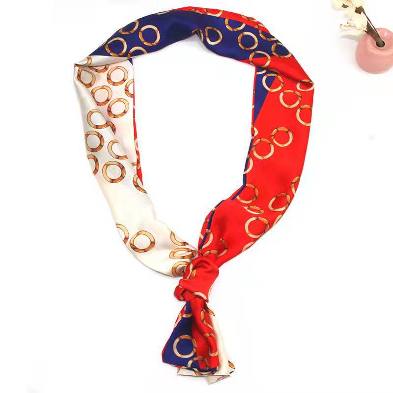 Silk Scarf Thin and Narrow Long Scarf Women's Ribbon Satin Twill Scarf Tie Bag Spring and Autumn Hair Tie Gift Scarf Silk Scarf Thin and Narrow Long Scarf Women's Ribbon Satin Twill Scarf Tie Bag Spring and Autumn Hair Tie Gift Scarf