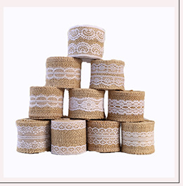 Manufacturers direct shot color small floral linen ribbon European and American wedding Christmas decoration 2 m/volume wholesale spot Manufacturers direct shot color small floral linen ribbon European and American wedding Christmas decoration 2 m/volume wholesale spot