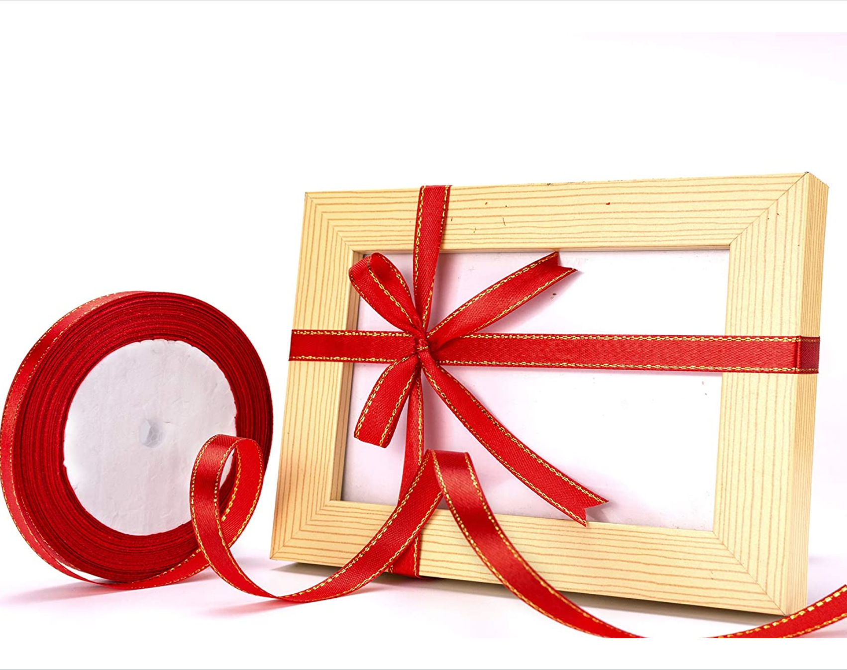 Spot Golden Edge Ribbon Wholesale Golden Edge Polyester Satin Ribbon Ribbons