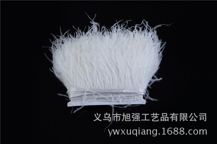 Ostrich Feathers Trims Fringe with Satin Ribbon Tape for Dress Sewing Crafts Costumes Decoration Ostrich Feathers Trims Fringe with Satin Ribbon Tape for Dress Sewing Crafts Costumes Decoration