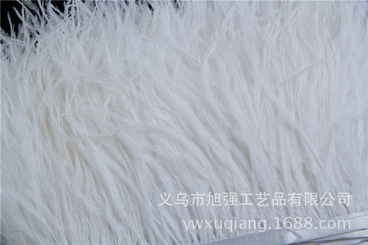 Ostrich Feathers Trims Fringe with Satin Ribbon Tape for Dress Sewing Crafts Costumes Decoration Ostrich Feathers Trims Fringe with Satin Ribbon Tape for Dress Sewing Crafts Costumes Decoration