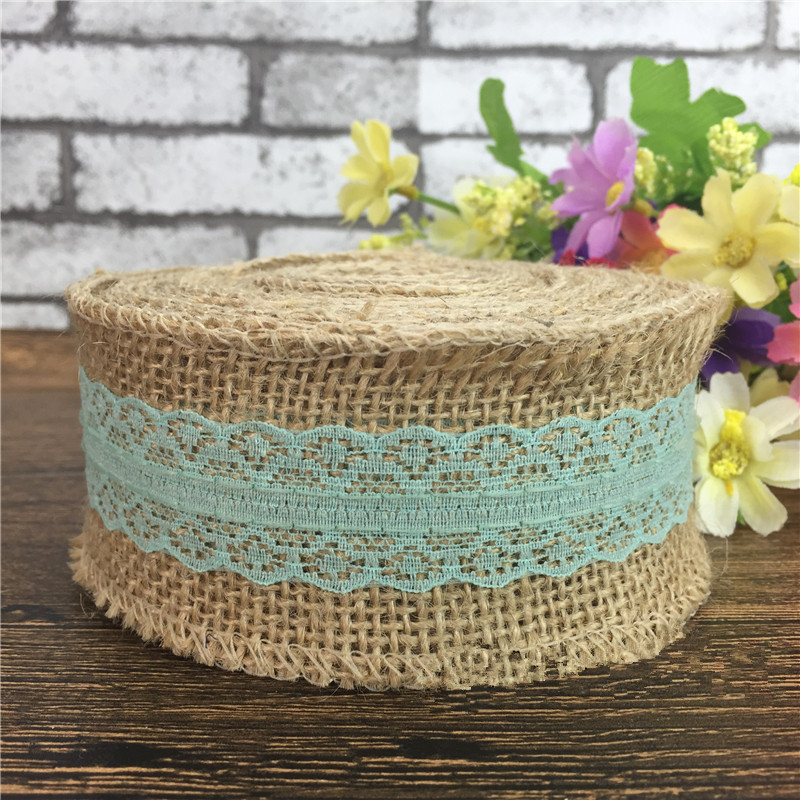 Lace Linen Volume Sales DIY Handmade Christmas Crafts Burlap Roll Lace Linen Roll Color Lace Linen Colored Hemp Rope