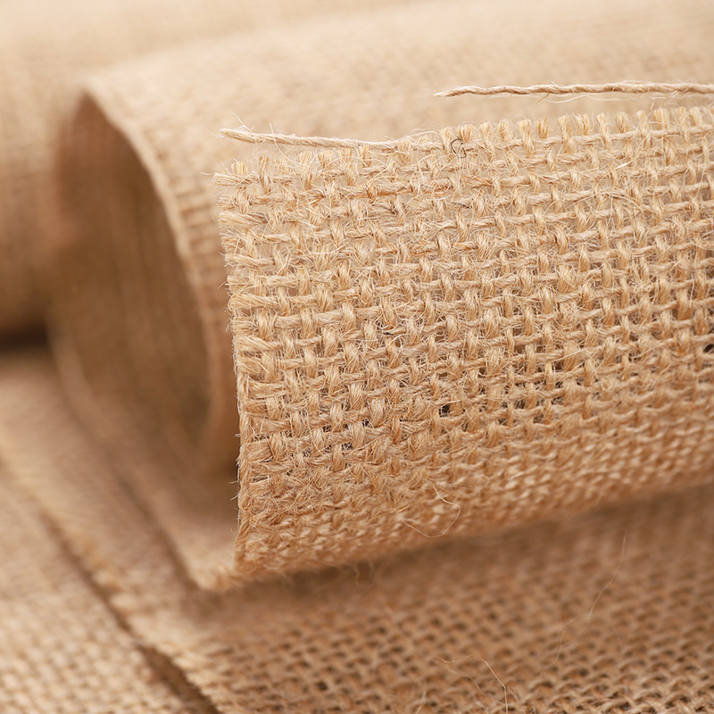 Pure Color Linen Rolls DIY Handmade Christmas Wedding Craft Linen Strip Natural Jute Roll Table Lace Linen Volume